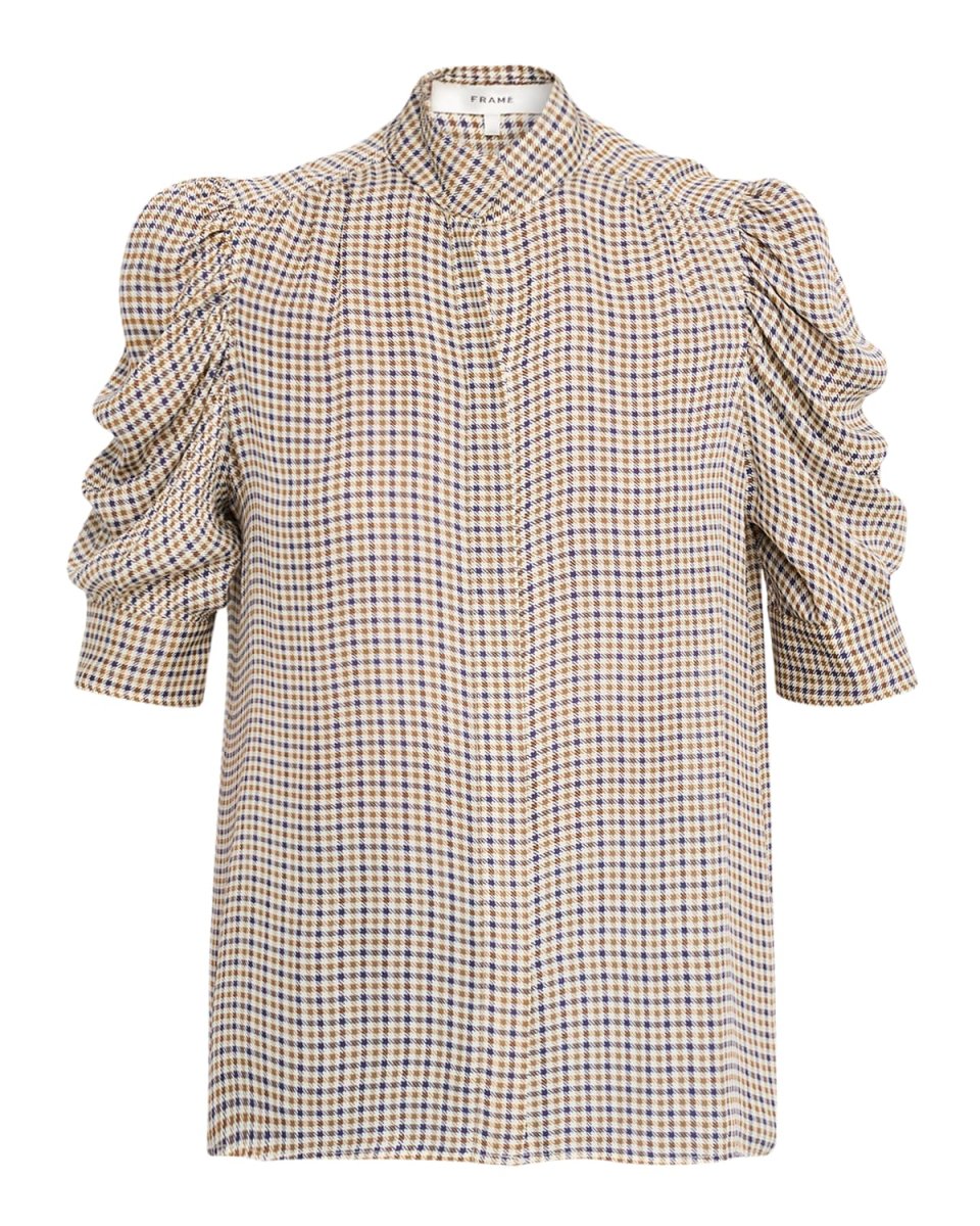 The Houndstooth Silk Blous